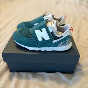 New Balance Kids' Teal and White Sneakers